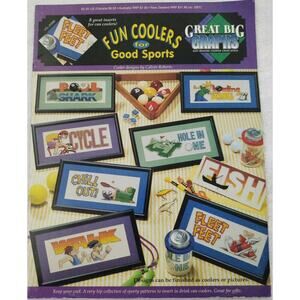 Great Big Graphs Fun Coolers for Good Sports Cross Stitch Pattern Golf, Fishing